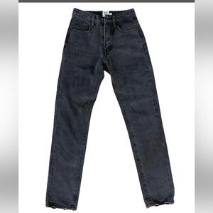 White fox black  jeans with ripped hem